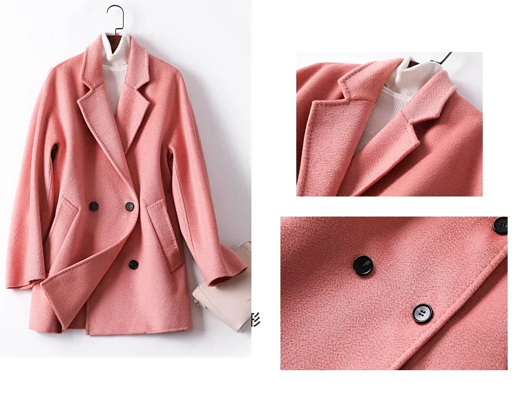 GoWinlin winter Long wool Women coat Double sided cashmere outwear autumn plus size ladies overcoats Y191