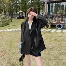

Street leisure chain suit coat 2021 spring and Autumn New Korean net red small suit trend