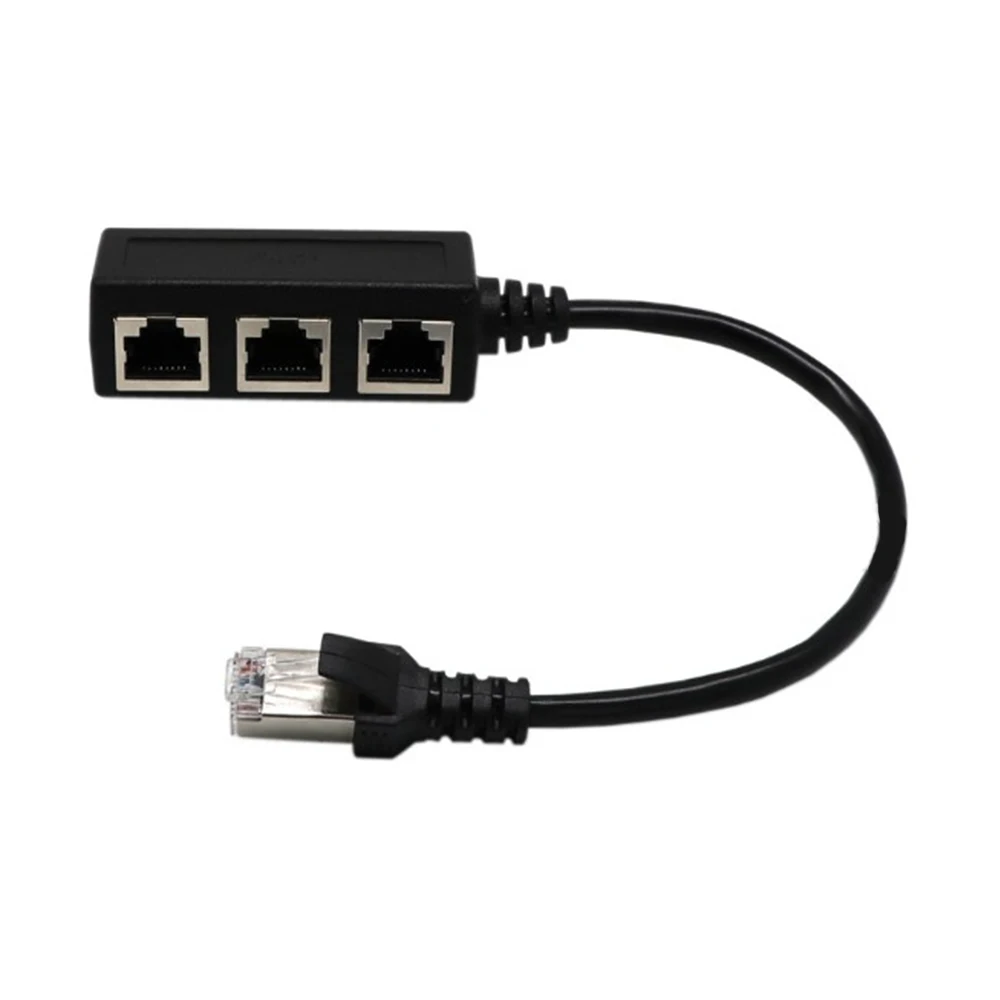 

Wholesale LAN Ethernet Network RJ45 1 Male to 3 Female Connector Splitter Adapter Converter Cable