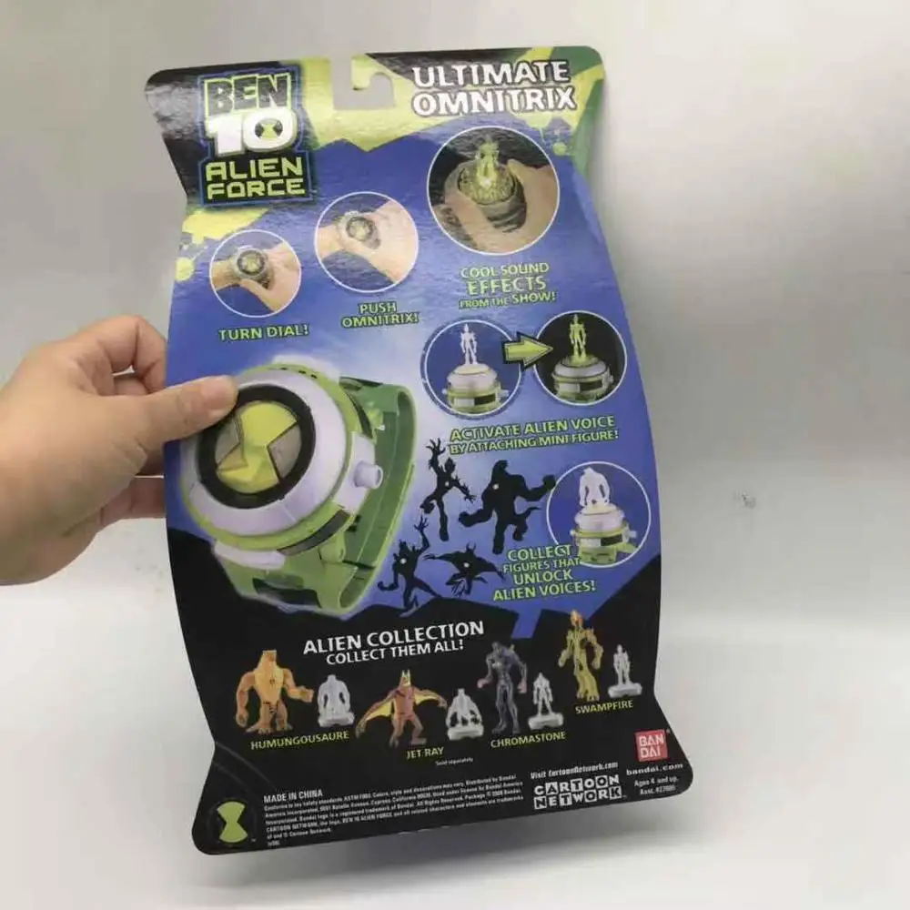 Япония Бен 10 Ultimate Omnitrix часы стиль проецирующие часы BAN DAI натуральная Ben10 часы игрушка Рождественский подарок для детей