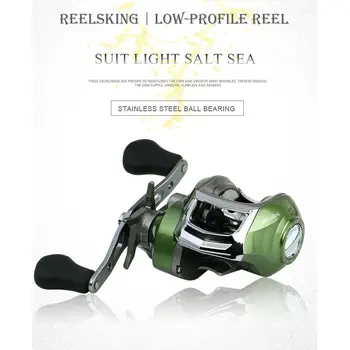 

Yfashion Reel Magnetic Brake 6KG Max Drag 17+1 7.1:1 High Speed Low-Profile Reel Fishing Reel Stainless Steel Bearing