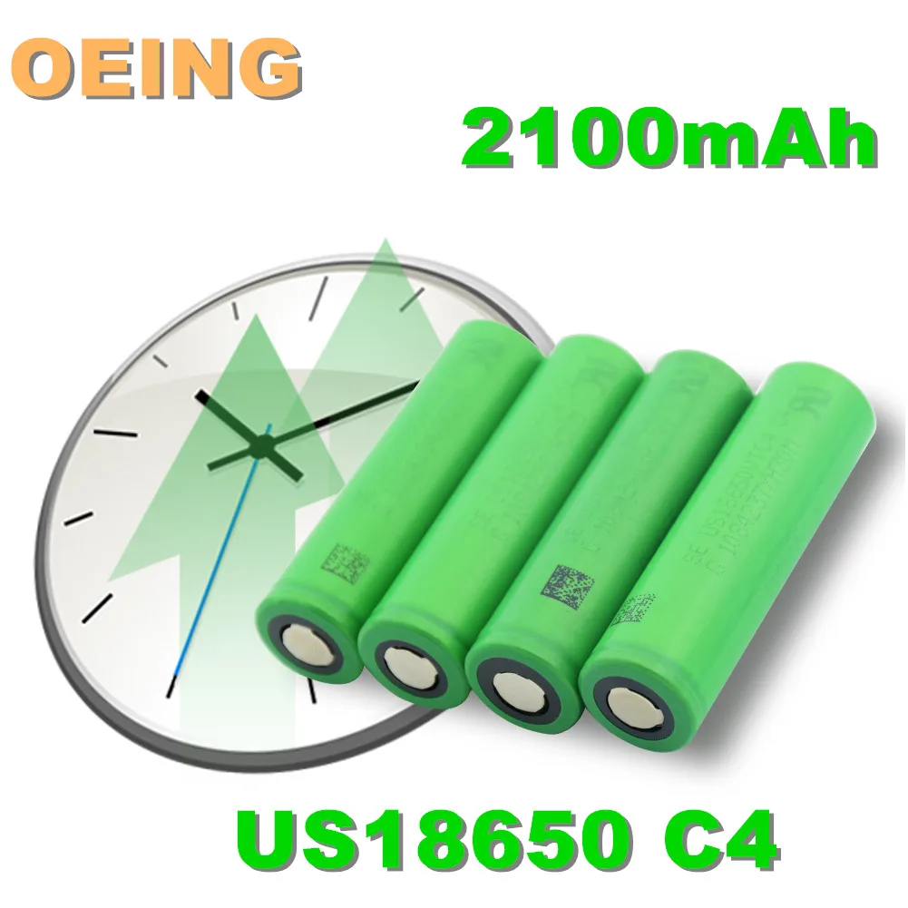 2021 NEW 3.6V battery Green Flat 18650 Li-ion Lithium Batteries Rechargeable 2100mAh High Drain VTC4 | Электроника