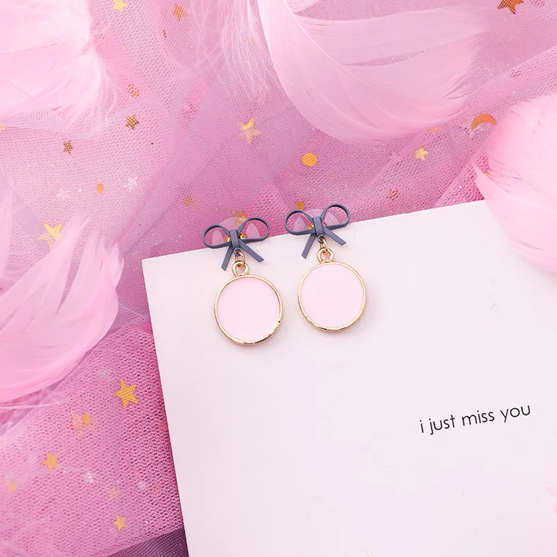 1 пара розовых сережек корейский цветок Милая серьга геометрической формы имитация жемчуга Pendientes Mujer для женщин кисточкой уха ювелирные изделия