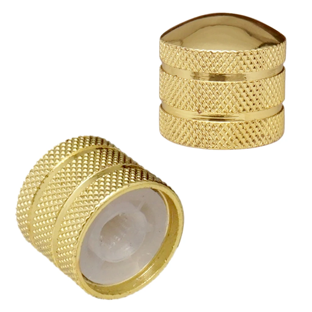 Heavy Duty Golden Volume Tone Control Metal Knob For Guitar Bass Pack Of 2