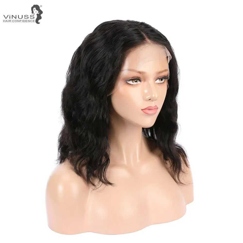 

Short Human Hair Wigs Glueless Natural Wave 13x6 Lace Front Wigs For black Women Remy Peruvian Human Hair Wig Pre Plucked Vinuss
