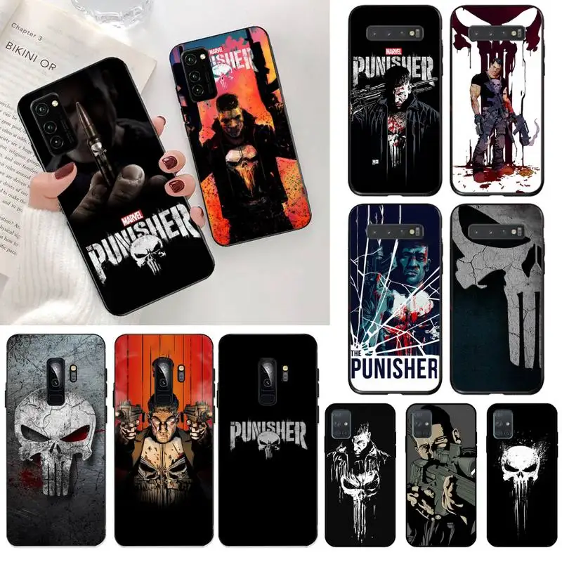 CUTEWANAN The Punisher Frank мягкий черный чехол для телефона Samsung S20 plus Ultra S6 S7 edge S8 S9 S10 5G lite