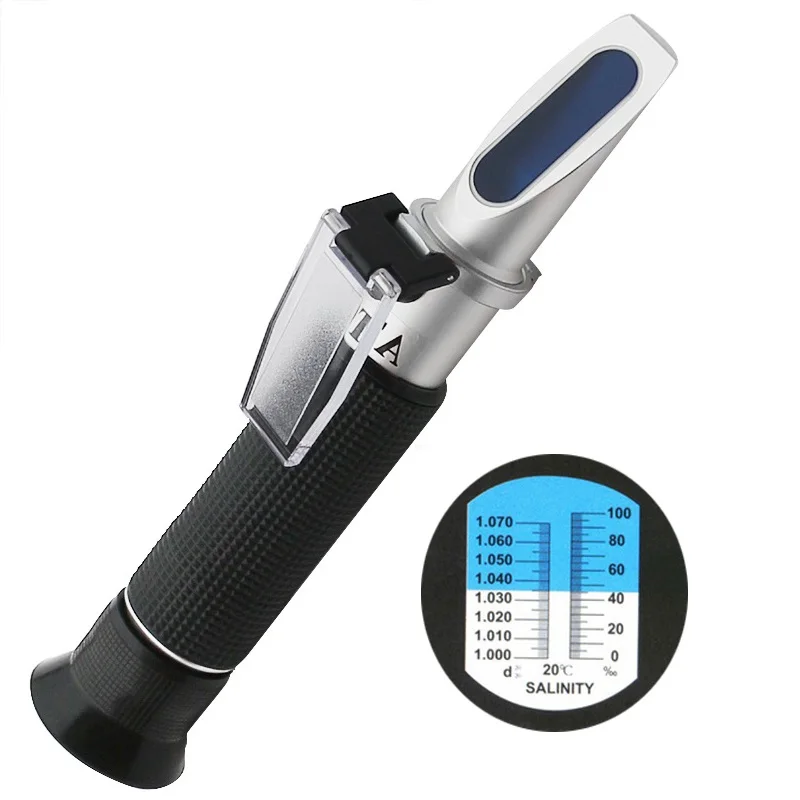 Aquaculture Seawater Refractometer Salinity Meter Salt Specific Gravity Tester Seawater Hydrometer for Marine Aquaculture
