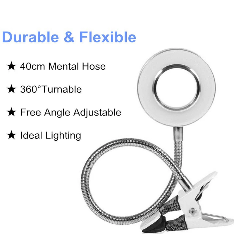 Tattoo Eyebrow Lip Beauty Tool Clip-on Desk Lamp USB Table Lamp Eye Protection LED table Light Bendable Flexible Reading Lamp