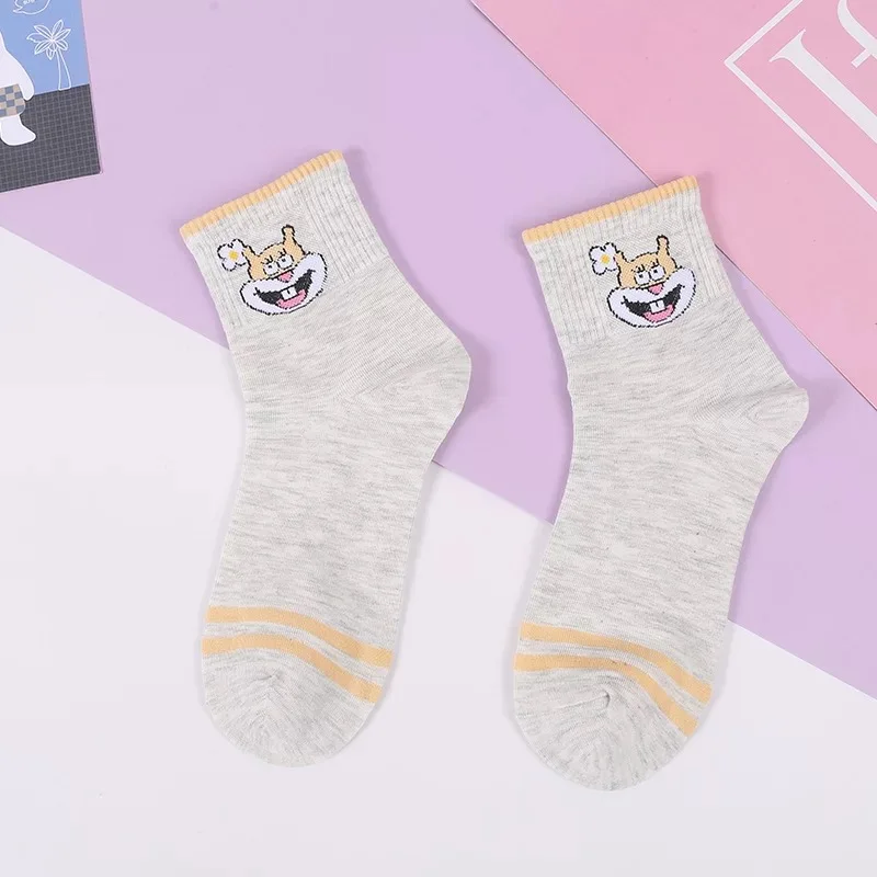 Calcetines de algodón de personaje с мультяшными принтами Harajuku mujer lindo унисекс скейтборд calcetines Hipster moda животных esta - Цвет: 8