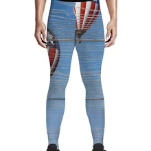 Воздушный шар на фоне американского флага Брюки мужские с Днем Святого Валентина влагоотводящие мягкие с высокой талией