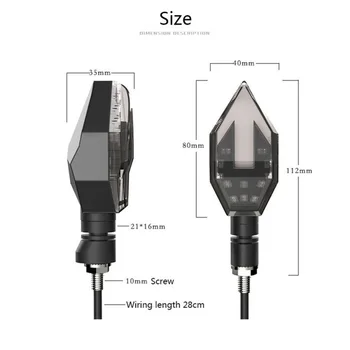 

2 In 1 Motorcycle LED Turn Signal Dynamic Indicator Brake Tail Light Lamp DC 12V