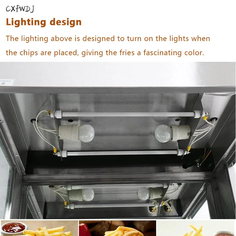 BS-10 Vertical Fries Workstation Commercial Stainless Steel Insulation French Fries Workstation Food Processor