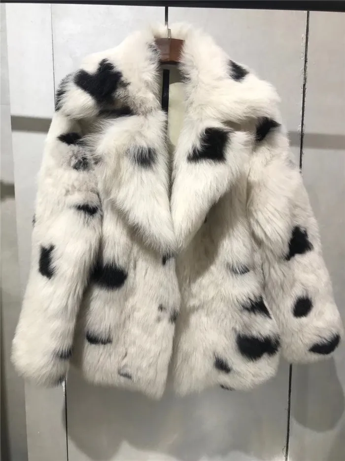 SEXY leopard Модные с принтом коровы из настоящей тосканской овечьей шерсти меховые пальто костюм воротник для женщин Двусторонняя куртка из натуральной кожи - Цвет: SEXY leopard