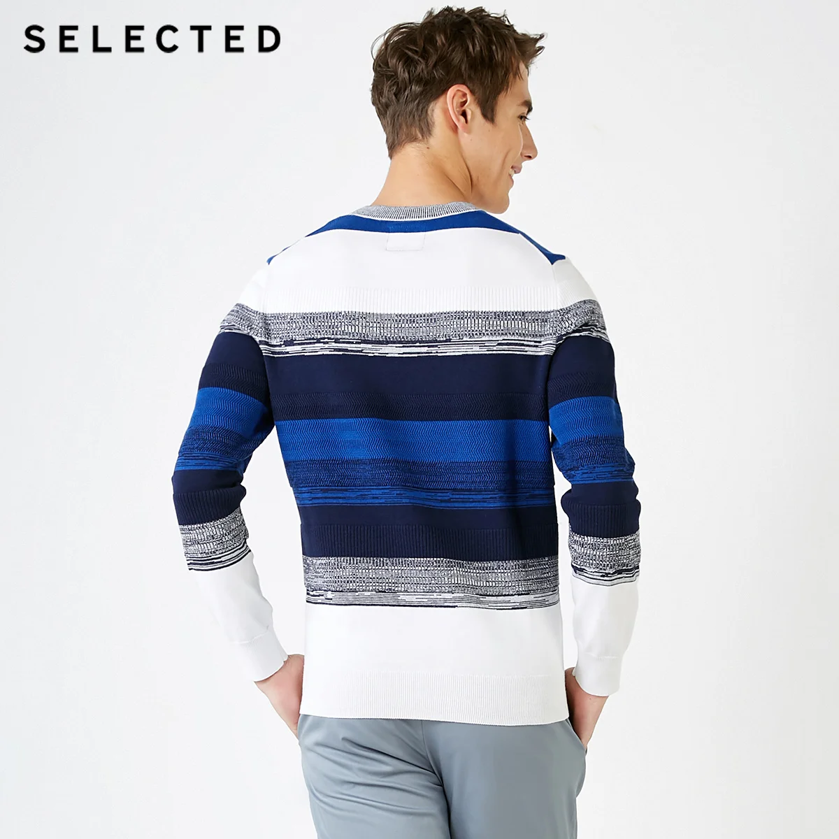 Najtaniej Wybrane męskie różne kolory wzór sweter z dzianiny 100% bawełniany sweter ubrania C | 419124543