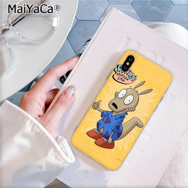 MaiYaCa RUGRATS Rocko medins life dog Прозрачный чехол для телефона Apple iphone 11 pro 8 7 66S Plus X XS MAX 5S SE XR