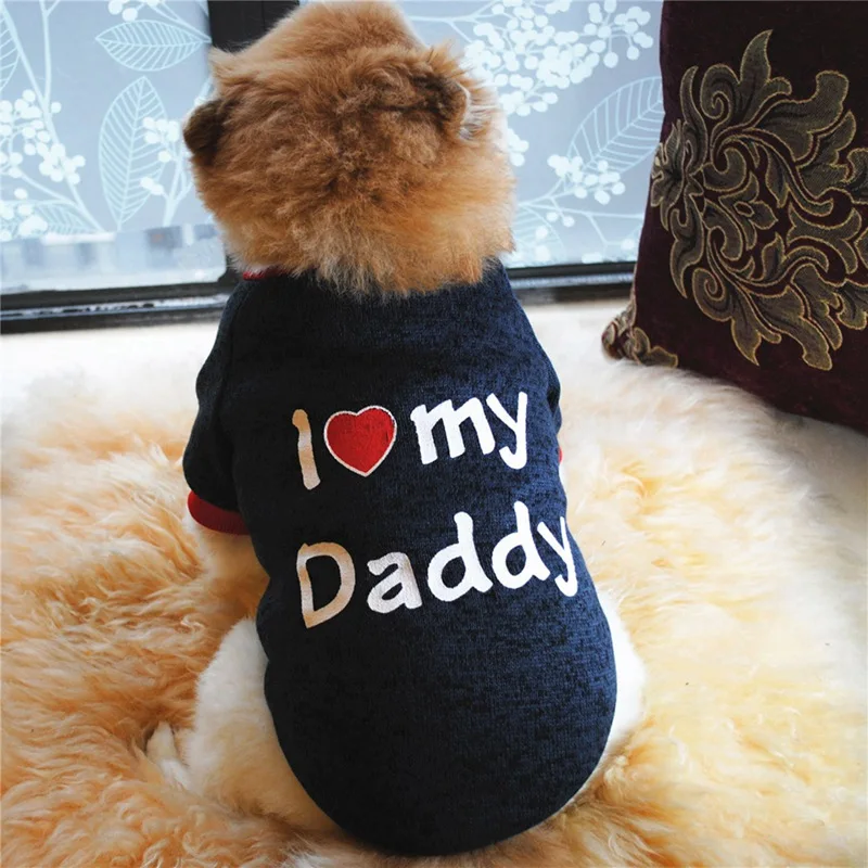 

Pet Dog I LOVE MOM Printed Hoodies Winter Sweater Coat Pet Coat Jacket Puppy Chihuahua Dogs Clothes For Dog Winter Clothing
