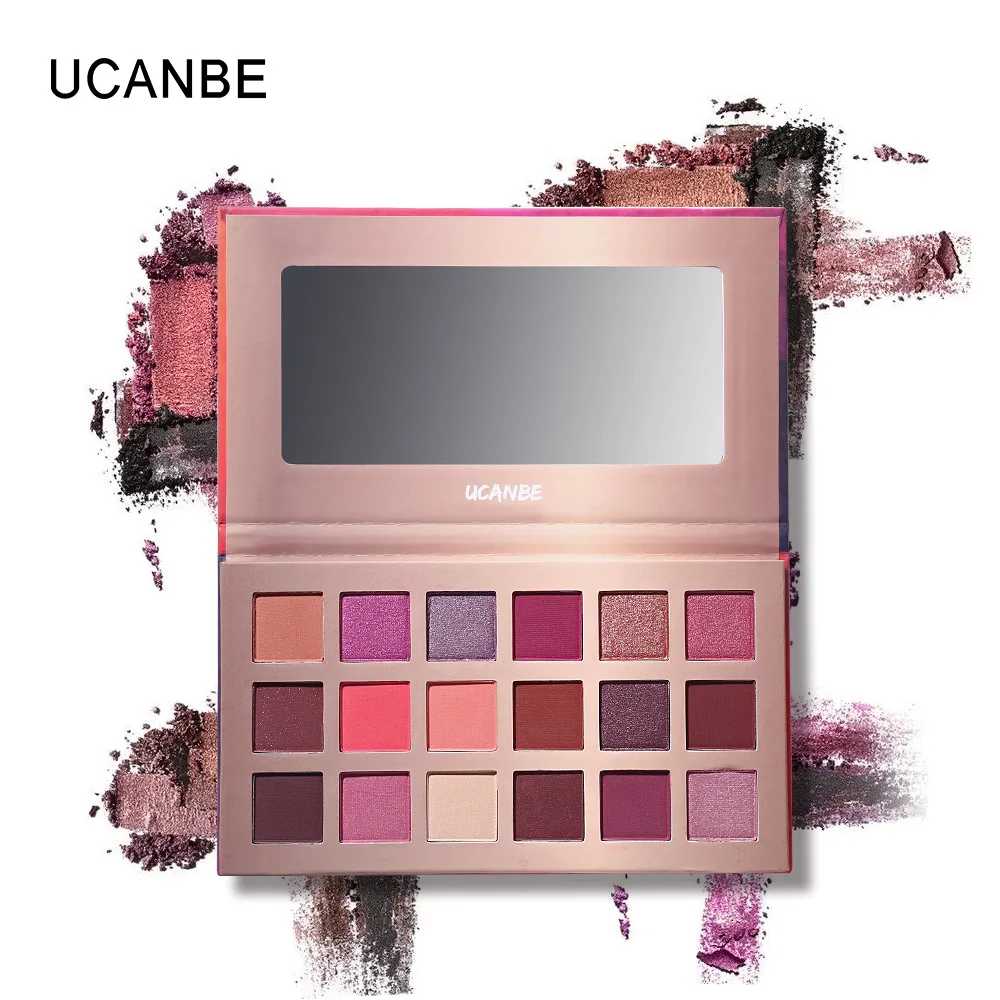 

UCANBE Twilight 18 Colors Glitter Matallic Eyeshadow Palette Matte Shimmer Eye Shadow Makeup Set for Beauty Drop Ship