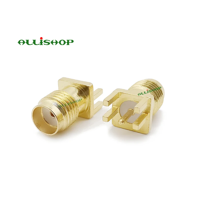 ALLISHOP 100 шт. Горячий Конец Запуска PCB Крепление SMA женский штекер прямой SMA женский RF разъем адаптера