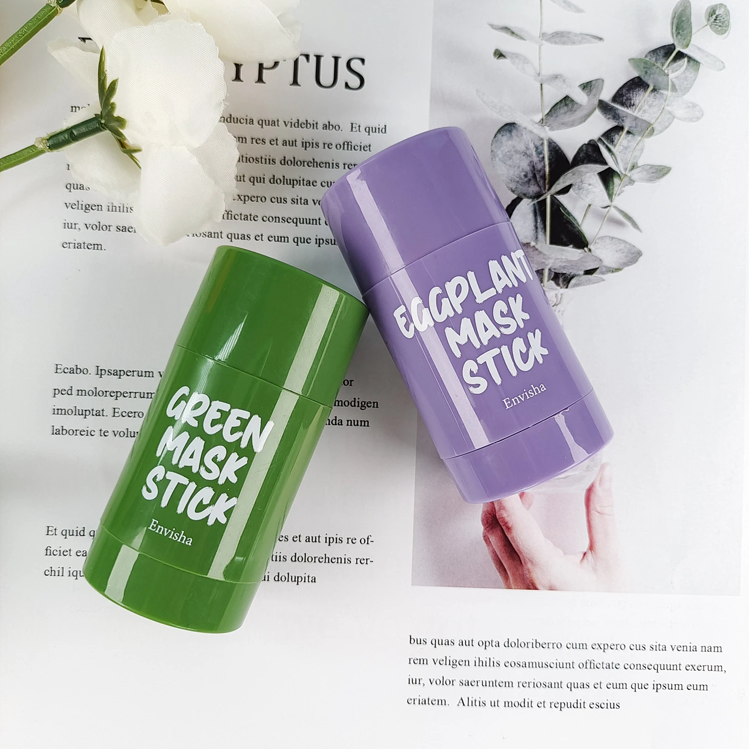Eggplant & Green Tea Kaolin Clay Facial Mask - Acne-Fighting, Anti-Aging & Deep Hydration Formula
