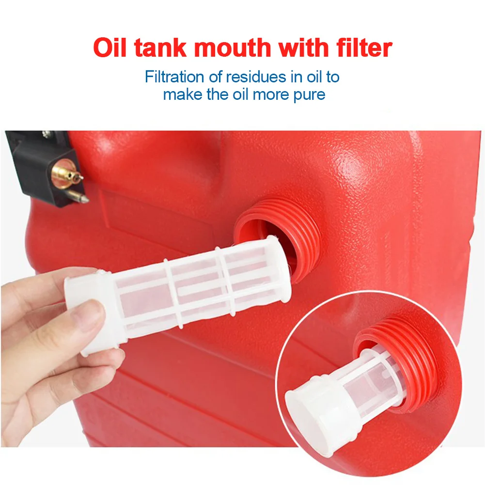 12L Plastic Anti Static Fuel Tank Accessories Marine Red Oil Box Portable Outboard Durable Corrosion Resistant Boat Container