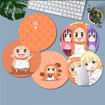 

MaiYa Simple Design cute Umaru chan Anime gamer play mats round gaming Mousepad Anti-Slip Laptop PC Mice Pad Mat gaming Mousepad