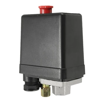 

Air Compressor Pressure Valve Switch Manifold Regulator Gauge 90 PSI~120 PSI