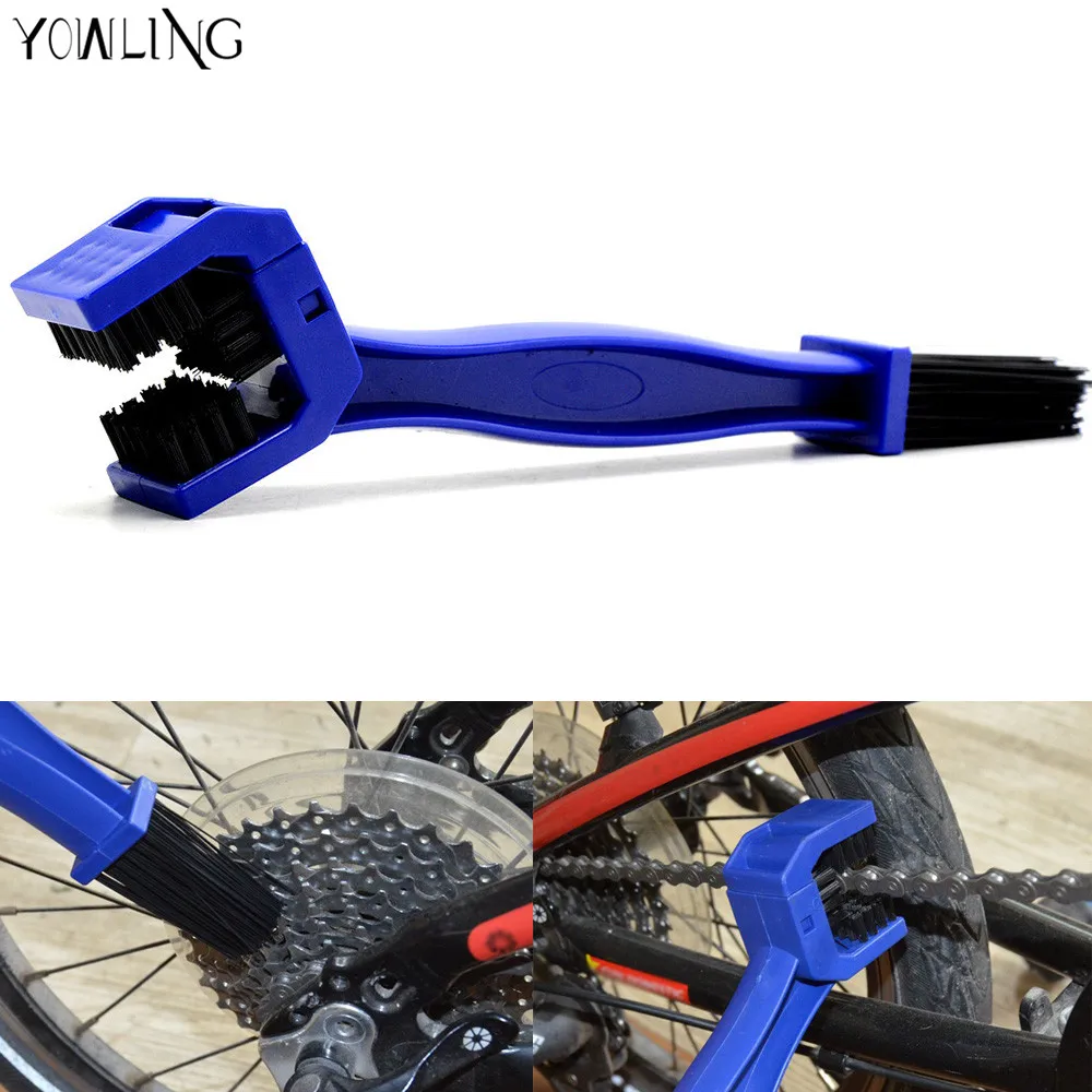 New Motorcycle Bike Chain Maintenance Cleaning Brush Cycle Brake Remover For Honda   Kawasaki Suzuki BMW Blue Tools