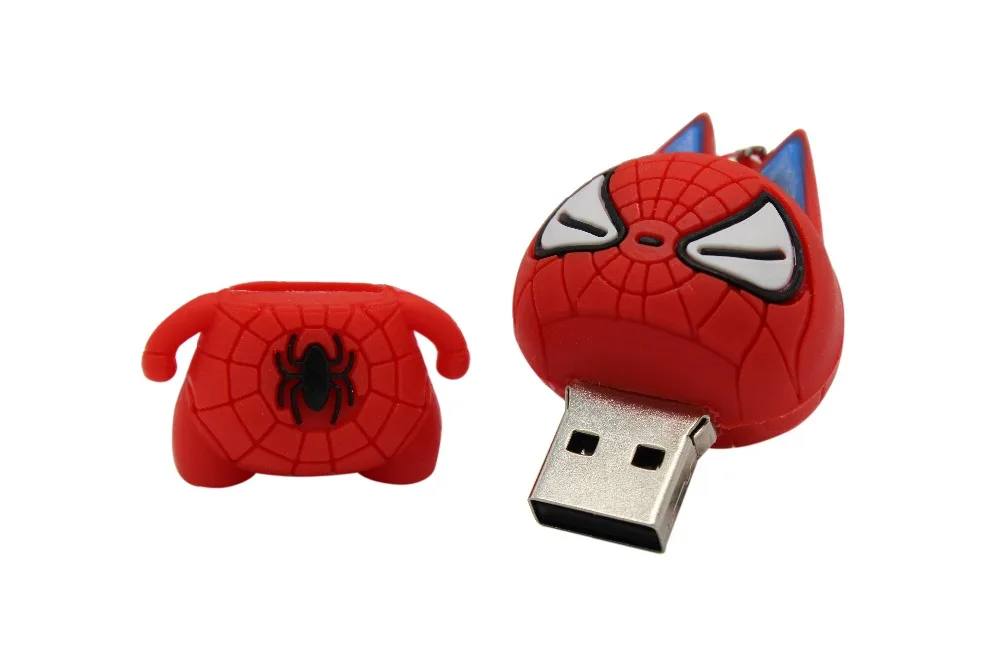 Флеш-накопитель USB с рисунком из мультфильма «Бэтмен», «Человек-паук», 64 ГБ, 4 ГБ, 8 ГБ, 16 ГБ, 32 ГБ, флешка USB 2,0