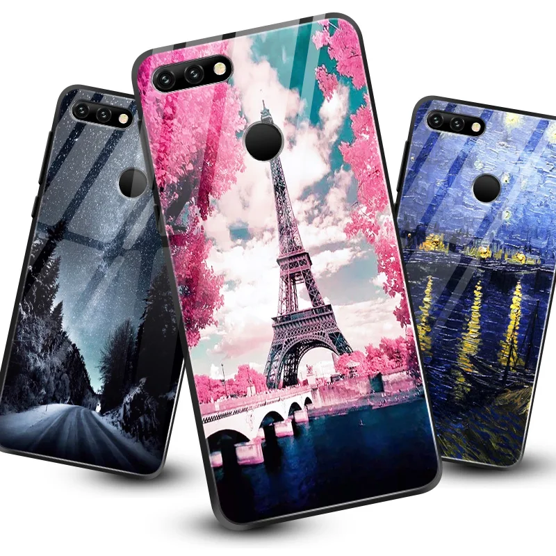 

Mobile Phone Case for Huawei Honor 6X 7A 7C 7X 8A 8X 9Lite Tempered Glass Cover Y9 Y6 2019 2018 Y7 Prime Pro Magic2 TPU Shells
