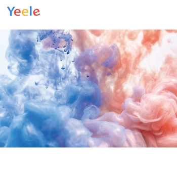 

Yeele Pink Blue Smoke Photography Backdrops Personalized Family Photocall Portrait Photographic Backgrounds For Photo Studio