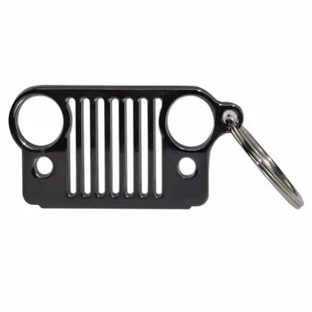 

1pc Stainless Steel Key Rings Metal Key Chain Grill For Jeep Grill CJ JK TJ YJ XJ Key Accessories New hot sale High Quality