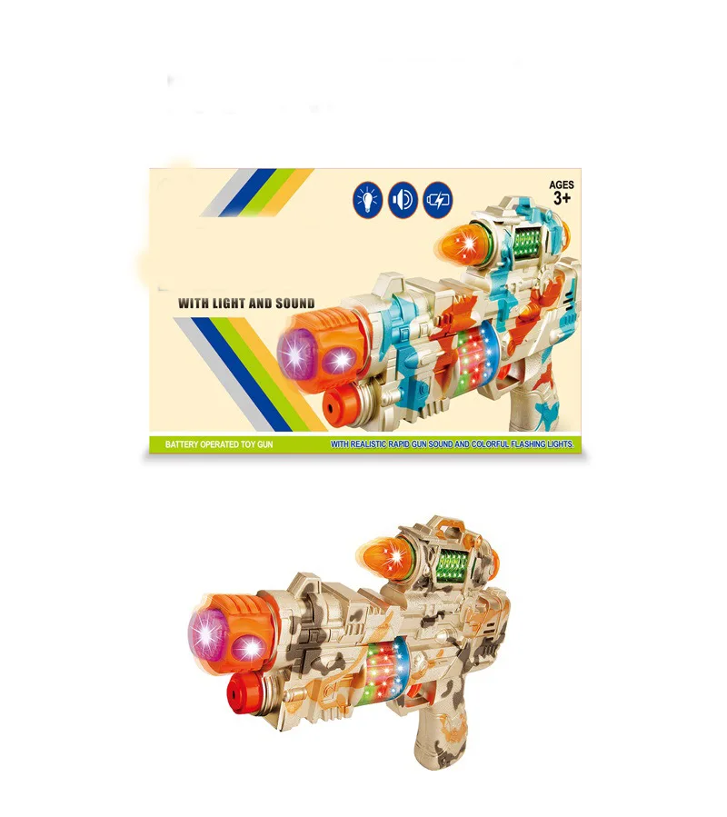 

Hot Selling Model Children Electric Toy Gun GIRL'S And BOY'S Lights Rotating Gun with Plastic Props Pistol