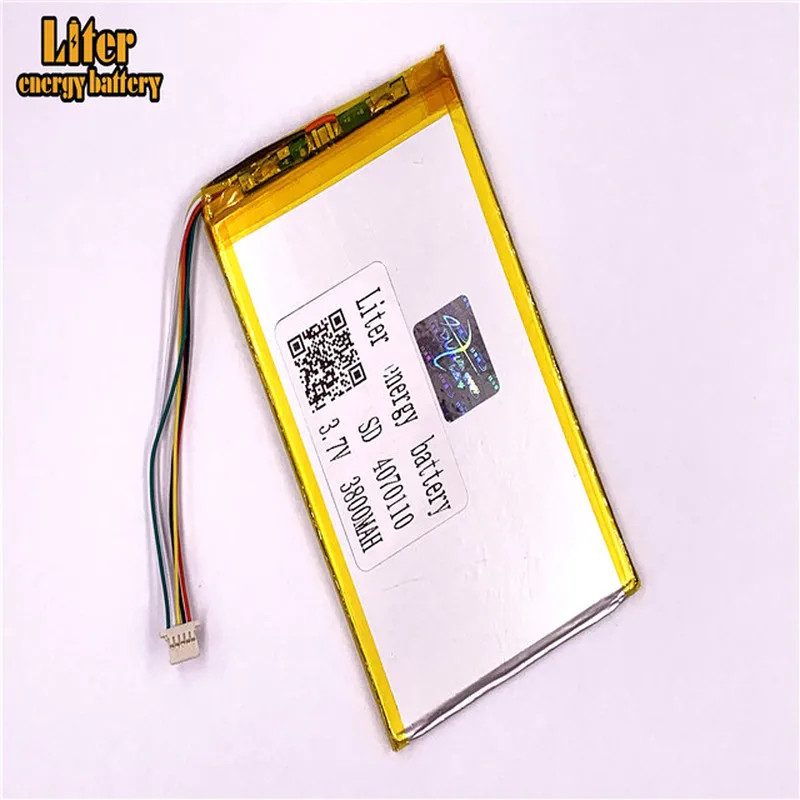 1.0MM 5pin connector 3.7v 4070110 3800mah Wholesale Li-Polymer Polymer Tablet PC Battery Lipo Lithium | Компьютеры и офис