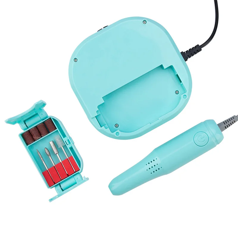 Electric Nail Drill Manicure Machine 25000RPM Home Use Nail Art Equipment Manicure 6 Drill Bits Sanding Band Accessory Nail Tool