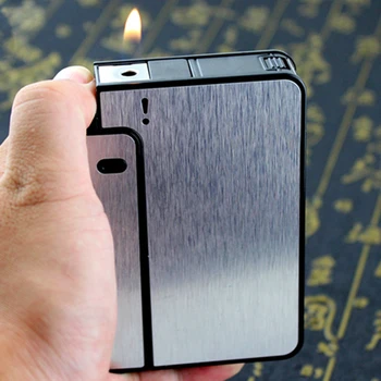 

2020 New Automatic Cigarette Case Metal Cigarette Boxes 10pcs Cigarette Holder Case Lighter Gadget For Men Gift DA