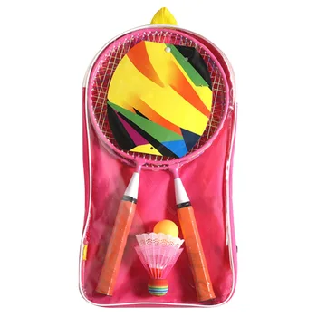 

Funny Portable Anti Slip Handle Kindergarten Indoor Outdoor Sport Game Exercise Balls Kids Badminton Set Gift Beach With Rackets