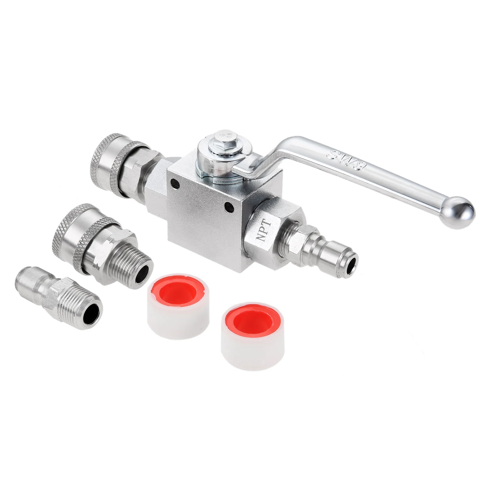 

Шаровой клапан для мойки высокого давления из нержавеющей стали, набор отключений с резьбой 3/8 дюйма NPT для шланга мойки мощностью 4500 фунтов на кв. дюйм