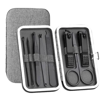 

8pcs / Set Stainless Steel Manicure Nail Clippers Pedicure Set Portable Travel Hygiene Kit Clippers Scissor Tweezer Manicure Kit