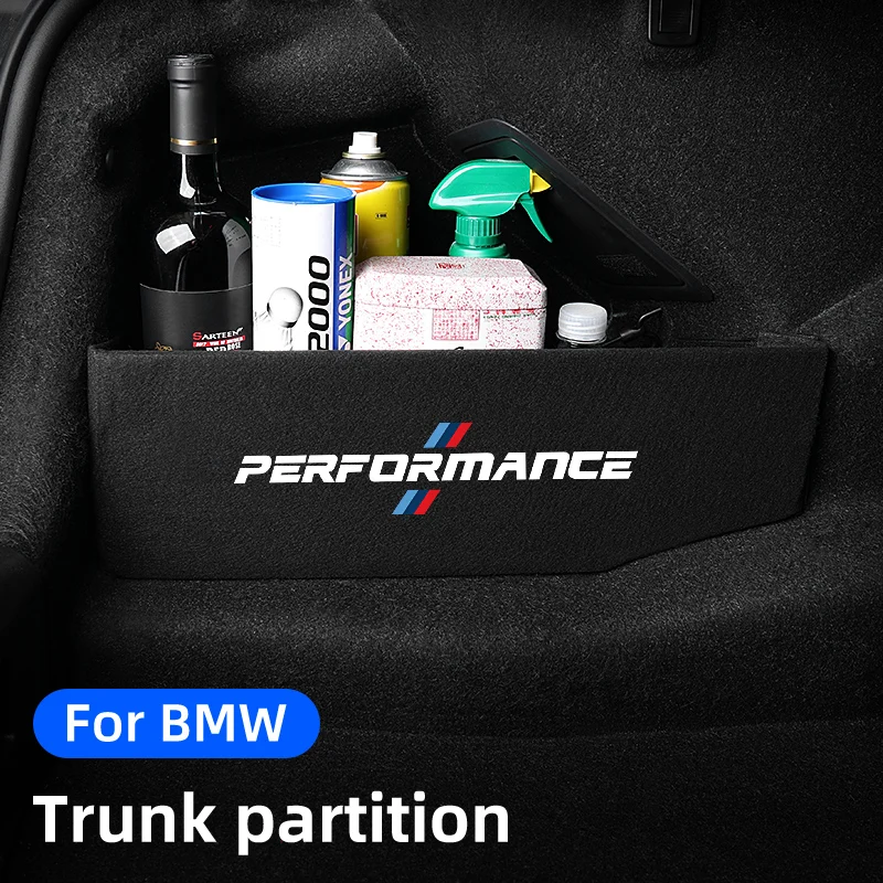 Car Trunk Partition Organizer for BMW G30 G38 G20 G28 3 5 7 Series Embroidered Logo Sides Storage Box Bag Interior Accessories