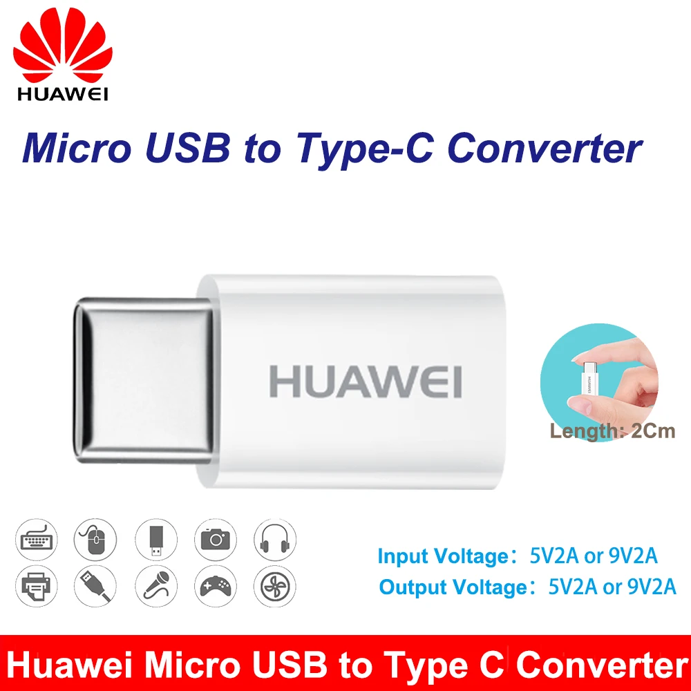 Адаптер HUAWEI Micro USB Type-C кабель-преобразователь Type-c для быстрой зарядки honor 8 9 V8 P9