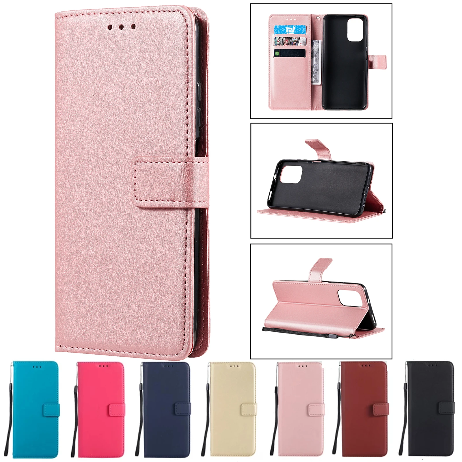Кожаный чехол-бумажник с откидной крышкой для Xiaomi Redmi Note 10 9 8 7 6 5 Pro 4X 9T 8T 9A 9C 8A 7A 6A Poco