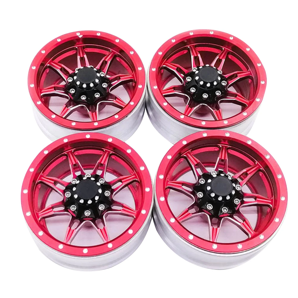 

4Pcs Toys Parts Professional Accessories Wheel Rim Practical Balance Car Metal 1/10 Round Rock Durable RC Crawler For D90 SCX10