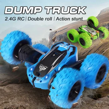 

2.4GHz 360 Degrees Rotating Double Sided RC Stunt Car with LED Light 1:24 Modeling Toy for Kids RC Cars Toys Gifts for Kids