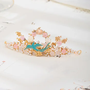 

Bridal Wedding Vintage Chinese Hairpin Clips Pearls Flower Hair Forks Sticks Tiaras for Women Hanfu Dress Hair Jewelry FORSEVEN