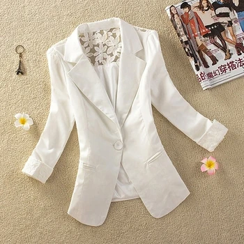 

1PC Sexy Women Long Sleeve Lace Crochet Blazer Small Blazer Patchwork