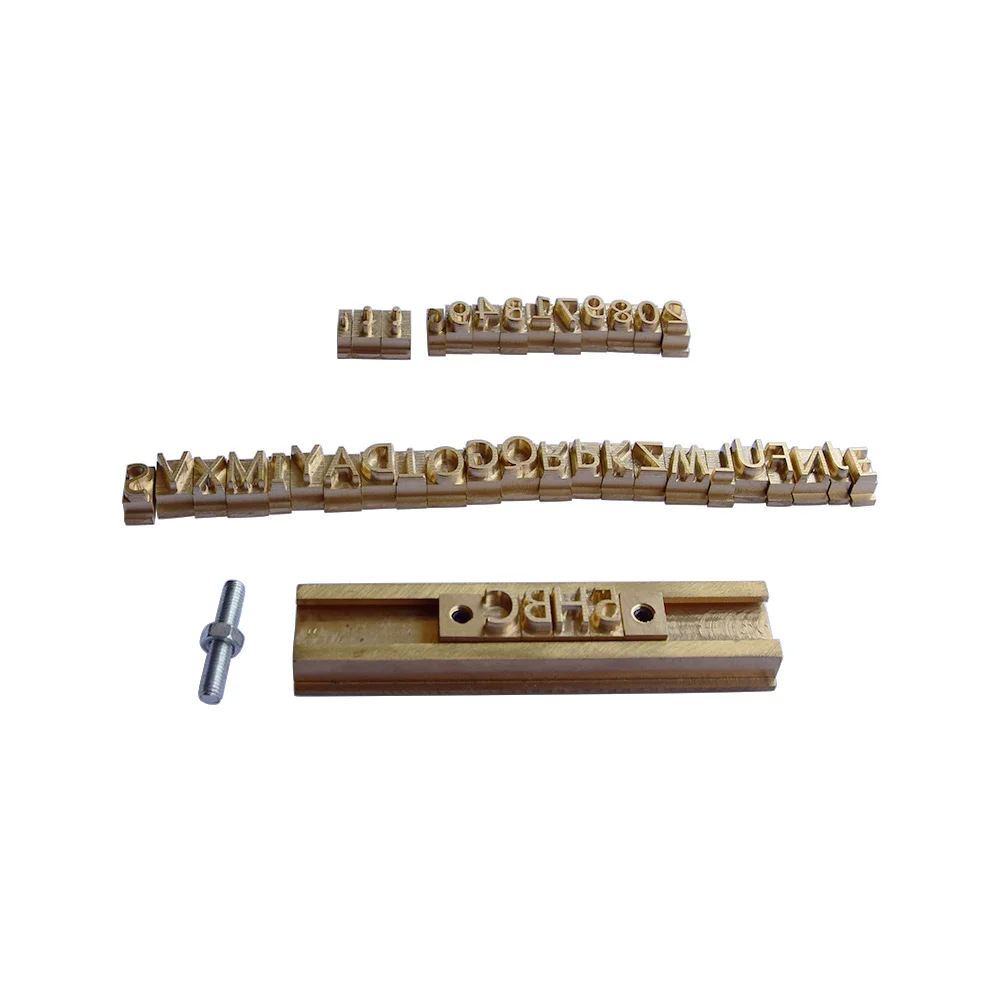 Brass Foil Hot Stamping Letters, Alphabet for Leather Stamps, Handmade Craft Tool, 30 Fonts