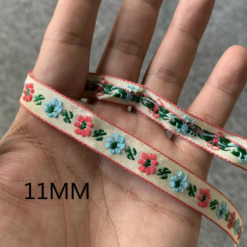 Ribbon Decoration Ribbon Supplies 3YARD 3/8 INCH 9-11MM Ethnic Embroidered Jacquard Ribbons Trim DIY For Decoration Handcraft Apparel Sewing Headwear