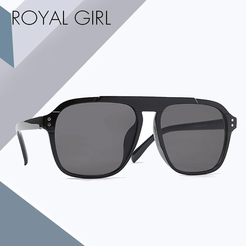 Женские и мужские солнцезащитные очки ROYAL GIRL большие с широким лучом модель 2020