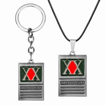 

Square Shape Pendant Enamel Keychain Cartoon Hunter x Hunter Key Chain Keyring Jewelry Car Keyrings Accessory