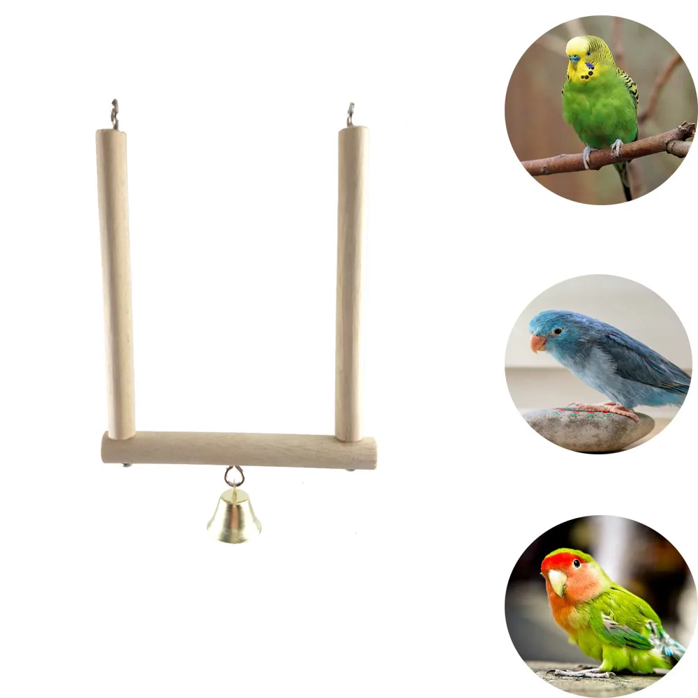 Parrot Perches Swing, Birds Stand Natural Wood Stick Grinding Paw Climbing Cage Toy Branches For